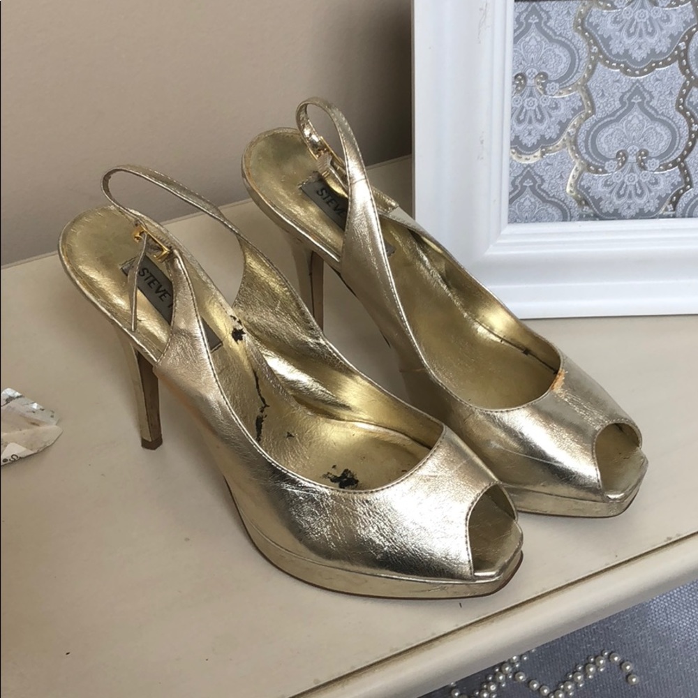 Gold Steve Madden Heels - Size 8.5